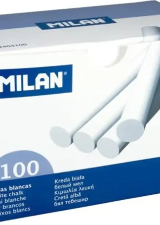 ESTUCHE 100 TIZAS ANTIPOLVO BLANCO MILAN