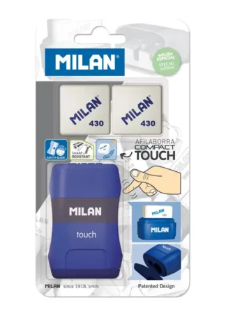 BLISTER AFILABORRA COMPACT TOUCH + 2 GOMAS RECAMBIO SURTIDO