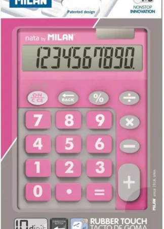 CALCULADORA TOUCH DUO ROSA 10 DIGITOS MILAN