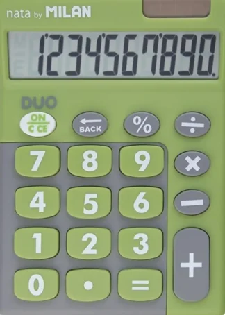 CALCULADORA TOUCH DUO VERDE 10 DIGITOS MILAN