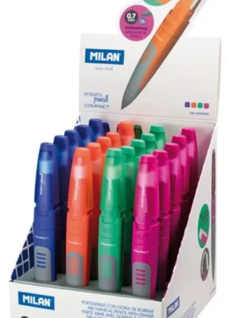 EXP 20 PORTAMINAS + GOMA 0,7MM 2B COMPACT MILAN