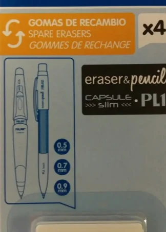 BLISTER 4 GOMAS DE RECAMBIO PARA PORTAMINAS PL1