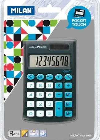 CALCULADORA DE BOLSILLO POCKET TOUCH NEGRA MILAN
