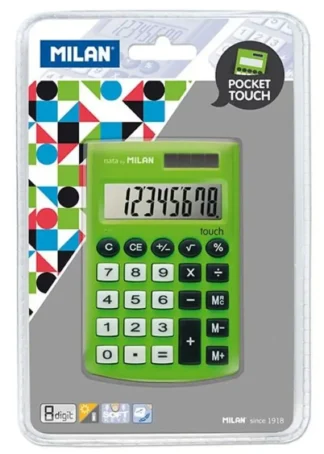 CALCULADORA DE BOLSILLO POCKET TOUCH VERDE MILAN