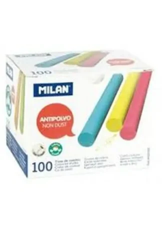 ESTUCHE 100 TIZAS ANTIPOLVO COLOR MILAN