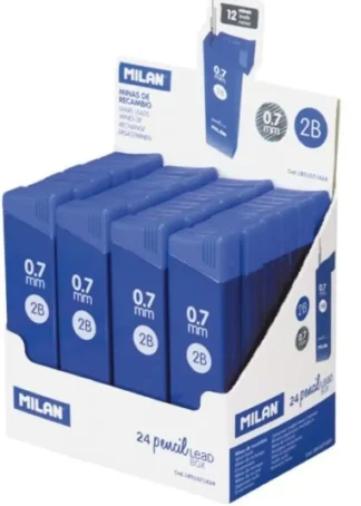 EXP 24 CAJAS CON 12 MINAS GRAFITO 0,7MM 2B