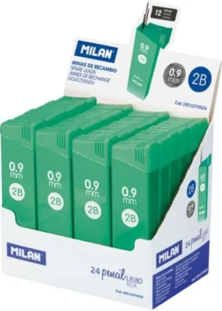 EXP 24 CAJAS CON 12 MINAS GRAFITO 0,9MM 2B