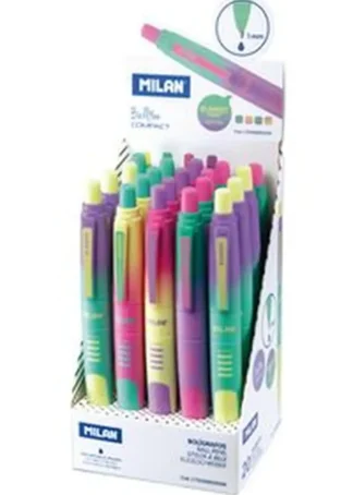 EXP 20 BOLIGRAFOS COMPACT SUNSET TINTA AZUL MILAN