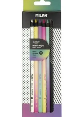 ESTUCHE 6 LAPICES COLORES MINA GRUESA SUNSET