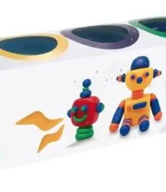 ESTUCHE 5 BOTE 142G PASTA BLANDA COLORES GLITTER SOFT DOUGH