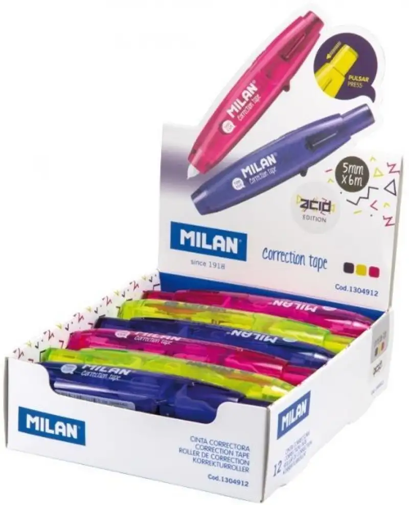 EXP 12 CINTA CORRECTORA ACID EDITION 5MMX6M MILAN