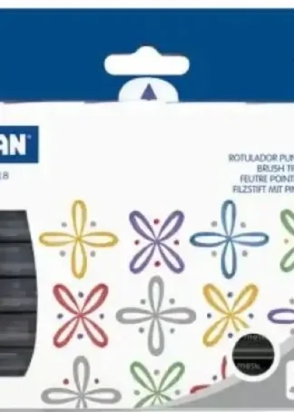 ESTUCHE 6 ROTULADORES PUNTA PINCEL COLORES METALIZADOS