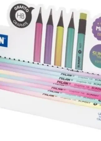 C/24 LAPICES GRAFITO HB CON GOMA SUNSET