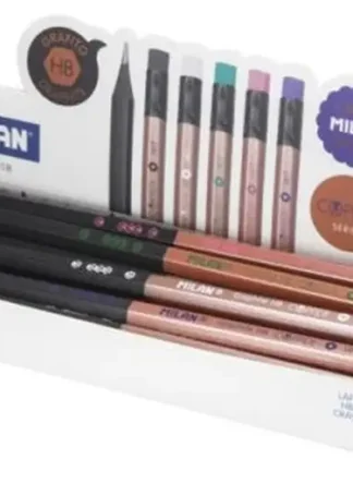 C/24 LAPIZ GRAFITO HB HEXAGONAL CON GOMA COPPER MILAN