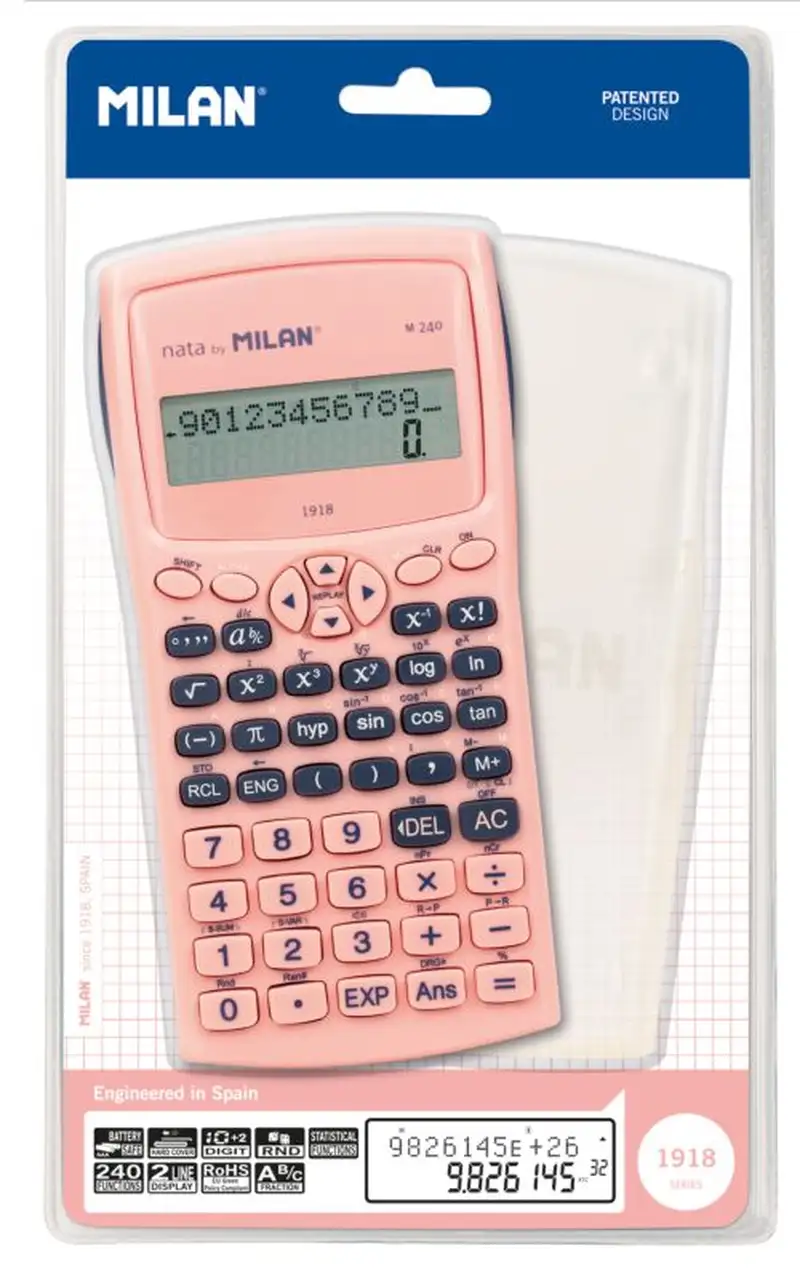 CALCULADORA CIENTIFICA M240 SERIE 1918 ROSA 240FUNCIONES
