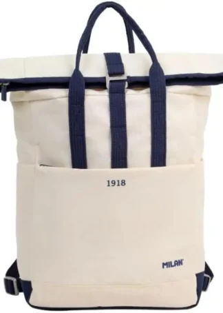MOCHILA URBANA CON CIERRE ENROLLABLE SERIE 1918 BEIGE