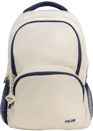 MOCHILA ESCOLAR 4 CREMALLERAS SERIE 1918 BEIGE