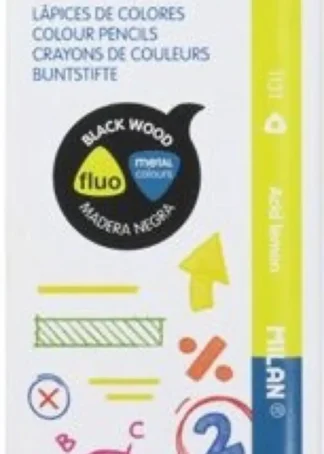 ESTUCHE 6 LAPICES BICOLOR FLUOR &METAL TRIANGULARES