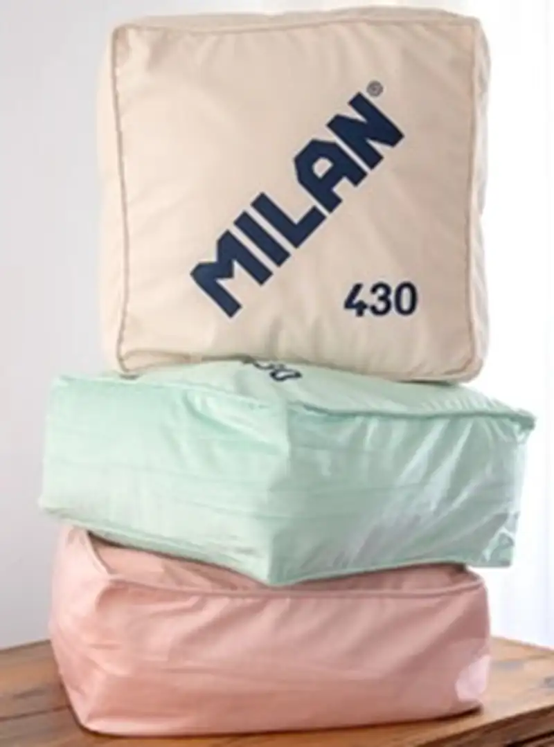 COJIN GOMA MILAN 430 SERIE 1918 COLOR ROSA 35X35X16CM