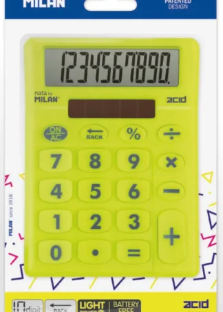 BLISTER CALCULADORA SOBREMESA 10 DIGITOS ACID AMARILLO