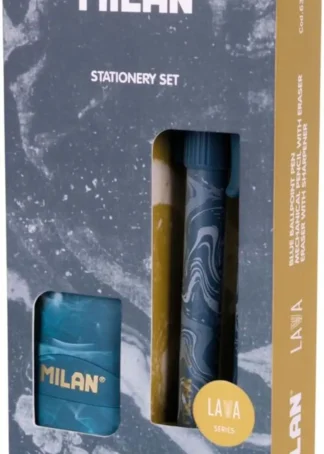 SET ESCRITURA BOLIGRAFO 1 PORTAMINAS 1 AFILABORRA AZUL