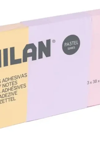 PACK 3 BLOC NOTAS ADHESIVAS 100H. 38X50MM COLORES PASTEL