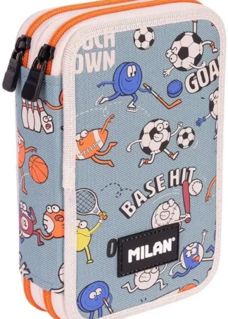 PLUMIER 2 PISOS CON CONTENIDO SERIE ESPECIAL SPORTS