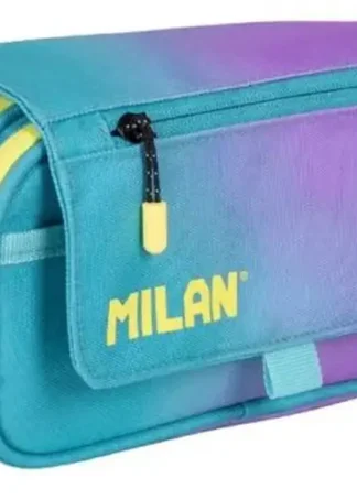 PORTATODO 4 CREMALLERAS CON SOLAPA SUNSET TURQUESA