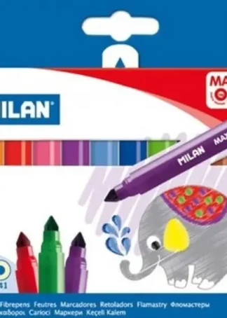 ESTUCHE 12 ROTULADORES COLORES MAXI PUNTA CONICA 641