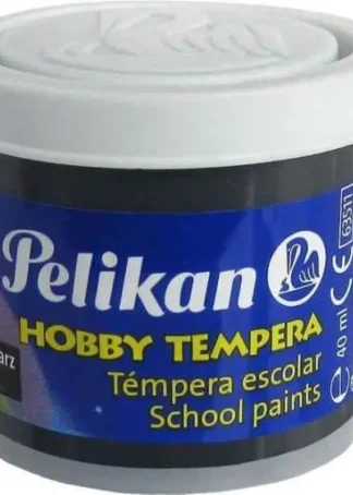 C/6 BOTES TEMPERA PELIKAN 40ML COLOR NEGRO Nº 11