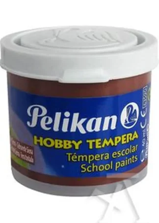 C/6 BOTES TEMPERA PELIKAN 40ML COLOR SIENA TOSTADO Nº190