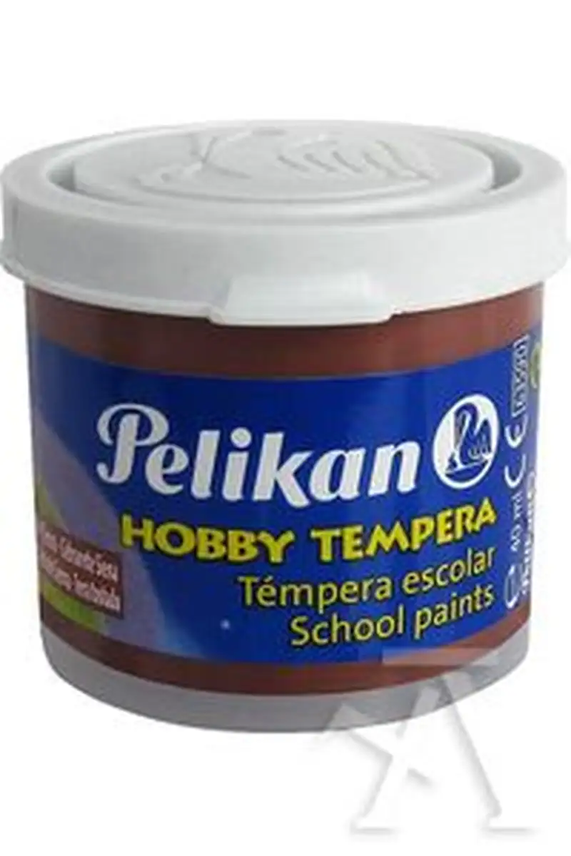 C/6 BOTES TEMPERA PELIKAN 40ML COLOR SIENA TOSTADO Nº190