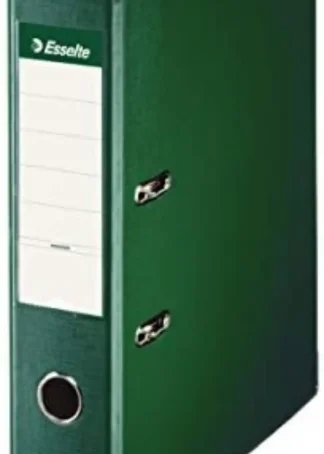 ARCHIVADOR PALANCA A4 75MM CARTON FORRADO PLASTICO VERDE