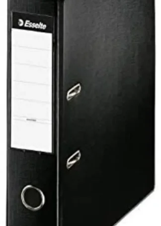 ARCHIVADOR PALANCA A4 75MM CARTON FORRADO PLASTICO NEGRO