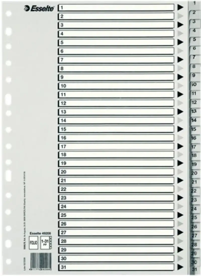 BOLSA INDICES NUMERICOS 1-31 Fº MULTITALADRO