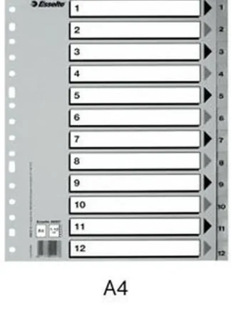 BOLSA INDICES NUMERICOS 1-12 A4 MULTITALADRO