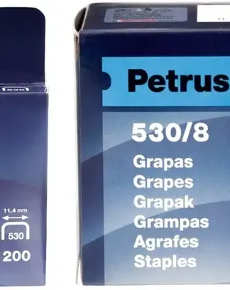 CAJA 1200 GRAPAS PETRUS Nº530/8 COBREADA