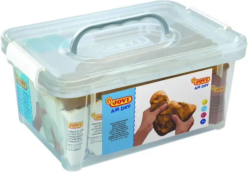 SET PASTA MODELAR 500G AIR DRY CLAY 5 BLANCO + 2 TERRACOTA