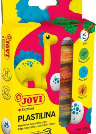 ESTUCHE 6 BARRAS PLASTILINA JOVI 15G. COLORES SURTIDOS