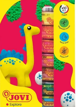 ESTUCHE 10 BARRAS PLASTILINA JOVI 15G. GLOW IN THE DARK