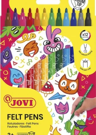 ESTUCHE 12 ROTULADORES JOVI PUNTA FINA