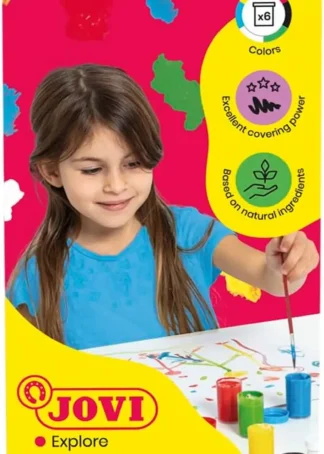 ESTUCHE 6 BOTES TEMPERA JOVI 15ML COLORES SURTIDOS