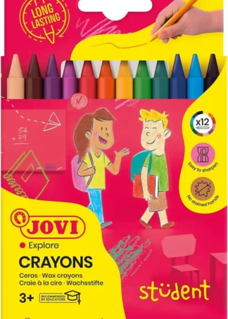 ESTUCHE 12 CERAS PLASTICAS STUDENT COLORES SURTIDOS