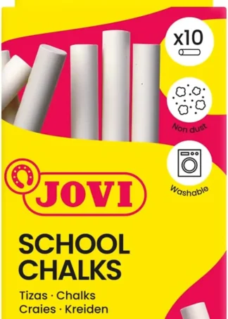 CAJA 10 TIZAS BLANCAS ANTIPOLVO JOVI