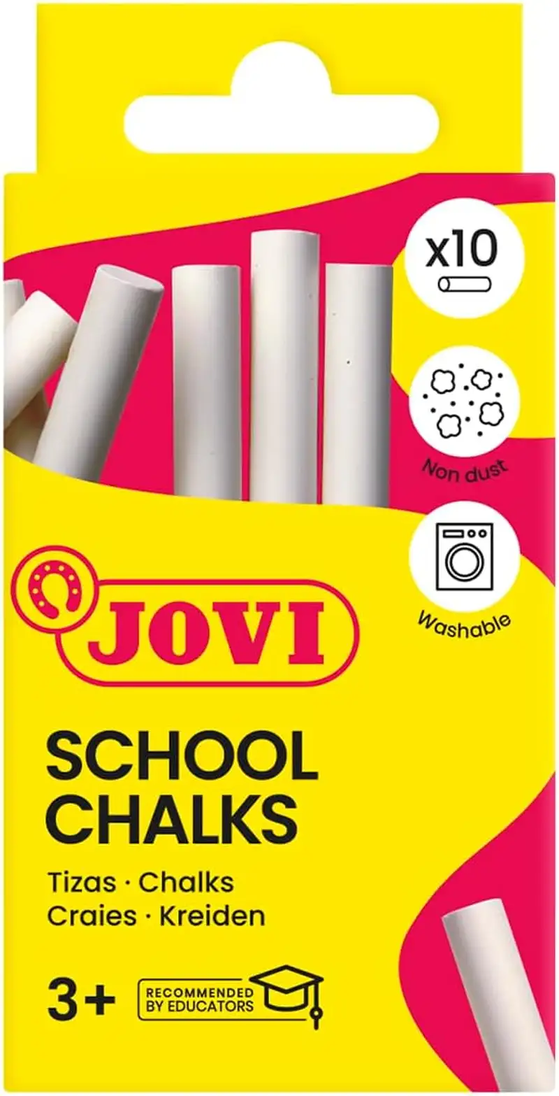 CAJA 10 TIZAS BLANCAS ANTIPOLVO JOVI