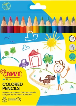 ESTUCHE 12 LAPICES MADERA MAXI TRIANGULARES JOVI