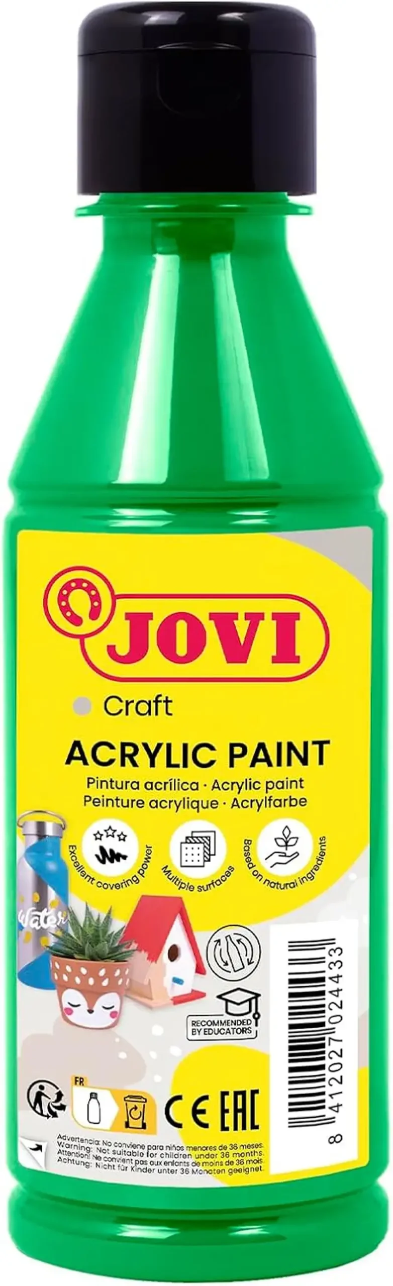 BOTE PINTURA JOVIDECOR ACRYL VERDE MEDIO 250ML