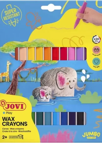 ESTUCHE 24 CERAS TRIANGULARES JOVICOLOR TRIWAX