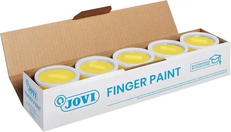 ESTUCHE 5 BOTES PINTURA DEDOS JOVI 125ML AMARILLO