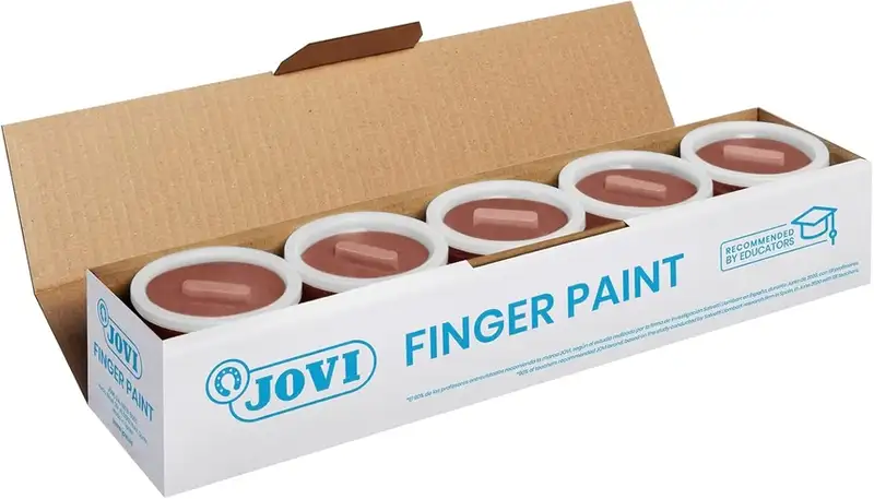 ESTUCHE 5 BOTES PINTURA DEDOS JOVI 125ML MARRON